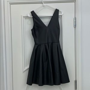 Aqua Faux Leather Dress